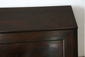 和製ビンテージ　松本民芸家具　高山式　スタイリッシュなデザインが美しいライティングビューロー(机、ワークデスク、引き出し、サイドチェスト、在宅用、在宅ワーク用、ヴィンテージ)(R-074856)