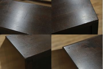和製ビンテージ　松本民芸家具　高山式　スタイリッシュなデザインが美しいライティングビューロー(机、ワークデスク、引き出し、サイドチェスト、在宅用、在宅ワーク用、ヴィンテージ)(R-074856)