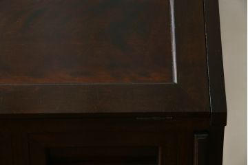 和製ビンテージ　松本民芸家具　高山式　スタイリッシュなデザインが美しいライティングビューロー(机、ワークデスク、引き出し、サイドチェスト、在宅用、在宅ワーク用、ヴィンテージ)(R-074856)