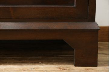 和製ビンテージ　松本民芸家具　高山式　スタイリッシュなデザインが美しいライティングビューロー(机、ワークデスク、引き出し、サイドチェスト、在宅用、在宅ワーク用、ヴィンテージ)(R-074856)