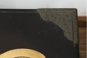 和製アンティーク　時代の流れを感じさせる昔ながらの挟み箱(時代箱、収納箱)(R-074861)
