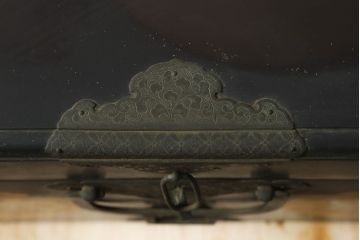 和製アンティーク　時代の流れを感じさせる昔ながらの挟み箱(時代箱、収納箱)(R-074861)