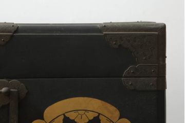 和製アンティーク　時代の流れを感じさせる昔ながらの挟み箱(時代箱、収納箱)(R-074861)