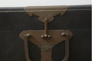 和製アンティーク　時代の流れを感じさせる昔ながらの挟み箱(時代箱、収納箱)(R-074861)