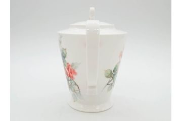 オールドノリタケ　NORITAKE　薔薇文様のデザインが上品な印象を与えるティーセット(バラ、ティーカップ&ソーサー6客、ティーポット、シュガーポット、ミルクポット、クリーマー、C&S、洋食器)(R-074867)