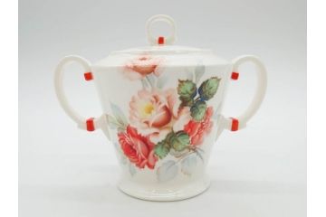 オールドノリタケ　NORITAKE　薔薇文様のデザインが上品な印象を与えるティーセット(バラ、ティーカップ&ソーサー6客、ティーポット、シュガーポット、ミルクポット、クリーマー、C&S、洋食器)(R-074867)