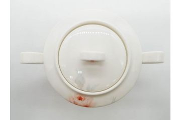 オールドノリタケ　NORITAKE　薔薇文様のデザインが上品な印象を与えるティーセット(バラ、ティーカップ&ソーサー6客、ティーポット、シュガーポット、ミルクポット、クリーマー、C&S、洋食器)(R-074867)