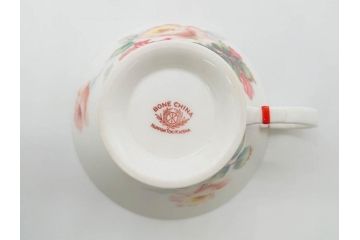 オールドノリタケ　NORITAKE　薔薇文様のデザインが上品な印象を与えるティーセット(バラ、ティーカップ&ソーサー6客、ティーポット、シュガーポット、ミルクポット、クリーマー、C&S、洋食器)(R-074867)