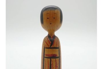 秋田木地山　小椋久太郎　新山福太郎　こけし4体セット(阿部平四郎、高橋兵治郎、郷土人形玩具、伝統工芸、民芸品、置物、木彫)(R-074872)