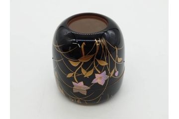 蒔絵　螺鈿　それぞれのデザインが美しく和の雰囲気を引き立てる棗3個セット(秋草、大棗、牡丹、春の野、寸切、荒井喜峰、茶道具、茶筒、茶器、漆器、共箱付き)(R-074873)