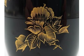 蒔絵　螺鈿　それぞれのデザインが美しく和の雰囲気を引き立てる棗3個セット(秋草、大棗、牡丹、春の野、寸切、荒井喜峰、茶道具、茶筒、茶器、漆器、共箱付き)(R-074873)