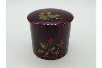 蒔絵　螺鈿　それぞれのデザインが美しく和の雰囲気を引き立てる棗3個セット(秋草、大棗、牡丹、春の野、寸切、荒井喜峰、茶道具、茶筒、茶器、漆器、共箱付き)(R-074873)