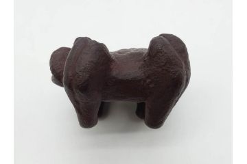 釜師　畠春斎　蟹　蓋置　鉄製　約274g(茶道具、茶器、煎茶道具、かに、カニ、共箱付き)(R-074874)