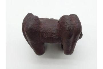 釜師　畠春斎　蟹　蓋置　鉄製　約274g(茶道具、茶器、煎茶道具、かに、カニ、共箱付き)(R-074874)