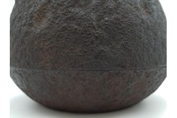 大正〜昭和初期　銀つまみ　重厚感のある佇まいが魅力の鉄瓶(湯沸、湯瓶、茶道具、茶器)(R-074875)