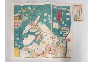 嘉永　木版画　尾張屋清七版　青山　麻布　目黒　巣鴨　日本橋　赤坂　浅草など　江戸切絵図27冊セット(古地図、和本、古書、木箱付き)(R-074880)