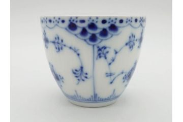 デンマーク　ROYAL COPENHAGEN(ロイヤルコペンハーゲン)　ブルーフルーテッド　ハーフレース　ペア　優雅なひとときを演出するコーヒーカップ&ソーサー2客セット(洋食器、C&S)(定価約44000円)(R-074882)