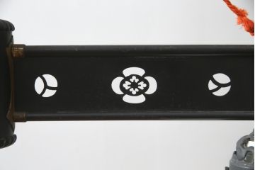 アンティーク照明　ユニークなデザインが目を惹く2灯シャンデリア(天井照明、吊り下げ照明)(R-074897)