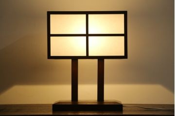 ビンテージ照明　和モダンスタイルに活躍する置行灯風スタンドライト(フロアライト、スタンド照明、ヴィンテージ)(R-074900)