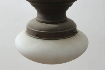 アンティーク照明　丸みを帯びたデザインが可愛らしい天井ライトカバー(天井照明)(R-074925)
