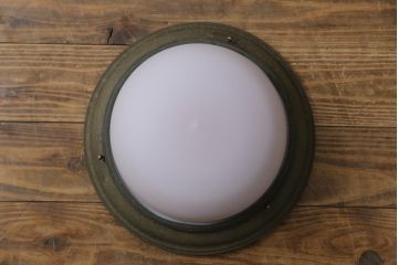 アンティーク照明　丸みを帯びたシンプルなデザインが可愛らしい天井ライトカバー(天井照明)(R-074926)