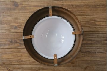 アンティーク照明　丸みを帯びたシンプルなデザインが可愛らしい天井ライトカバー(天井照明)(R-074926)