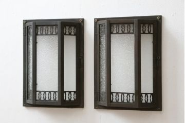 アンティーク雑貨　アンティーク照明　レトロな雰囲気たっぷりの壁掛け照明カバー2点セット(ウォールカバー)(R-074928)