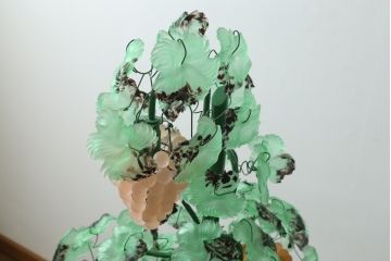 中古　イタリア製　トーソー社(TOSO CESARE)　ムラーノガラス(Murano　Glass)　ブドウ(葡萄、ぶどう)　13灯　空間のアクセントになるスタンドライト(フロアスタンド、スタンド照明、フロア照明、ベネチアングラス、ヴェネチアングラス、ムラノガラス)(定価約130万円)(R-074933)