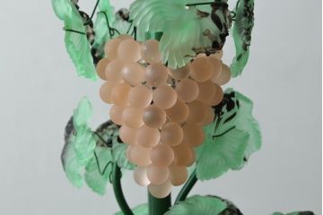 中古　イタリア製　トーソー社(TOSO CESARE)　ムラーノガラス(Murano　Glass)　ブドウ(葡萄、ぶどう)　13灯　空間のアクセントになるスタンドライト(フロアスタンド、スタンド照明、フロア照明、ベネチアングラス、ヴェネチアングラス、ムラノガラス)(定価約130万円)(R-074933)