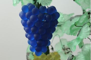 中古　イタリア製　トーソー社(TOSO CESARE)　ムラーノガラス(Murano　Glass)　ブドウ(葡萄、ぶどう)　13灯　空間のアクセントになるスタンドライト(フロアスタンド、スタンド照明、フロア照明、ベネチアングラス、ヴェネチアングラス、ムラノガラス)(定価約130万円)(R-074933)