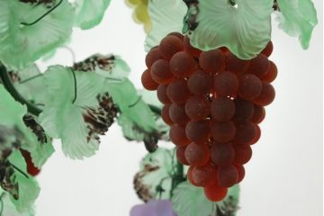 中古　イタリア製　トーソー社(TOSO CESARE)　ムラーノガラス(Murano　Glass)　ブドウ(葡萄、ぶどう)　13灯　空間のアクセントになるスタンドライト(フロアスタンド、スタンド照明、フロア照明、ベネチアングラス、ヴェネチアングラス、ムラノガラス)(定価約130万円)(R-074933)