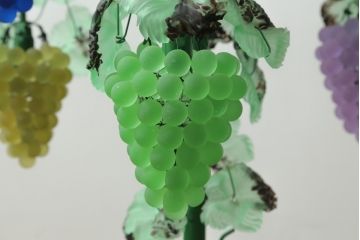 中古　イタリア製　トーソー社(TOSO CESARE)　ムラーノガラス(Murano　Glass)　ブドウ(葡萄、ぶどう)　13灯　空間のアクセントになるスタンドライト(フロアスタンド、スタンド照明、フロア照明、ベネチアングラス、ヴェネチアングラス、ムラノガラス)(定価約130万円)(R-074933)