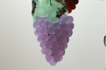 中古　イタリア製　トーソー社(TOSO CESARE)　ムラーノガラス(Murano　Glass)　ブドウ(葡萄、ぶどう)　13灯　空間のアクセントになるスタンドライト(フロアスタンド、スタンド照明、フロア照明、ベネチアングラス、ヴェネチアングラス、ムラノガラス)(定価約130万円)(R-074933)