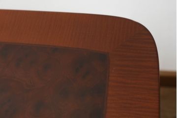 中古　美品　松創　美しいバール杢が印象的なピアダイニングテーブル(鳥眼杢、バーズアイ、食卓、2人掛け、4人掛け、二人掛け、四人掛け)(定価約100万円)(R-074934)