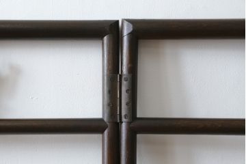 和製アンティーク　珍品!!　鳳凰と龍の透かし彫りが目を惹く衣桁(ハンガーラック、着物掛け、衣装掛け)(R-074935)