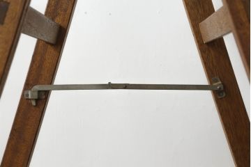 和製アンティーク　ラワン材　味わいのある風合いが魅力の脚立つ(脚立、はしご、梯子、ステップラダー)(R-074936)
