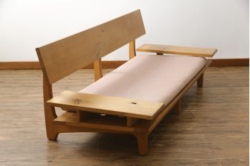 中古　飛騨産業　キツツキ　森のことば　両肘付きソファ3P(SN105SO)　木のぬくもりを感じる3人掛けソファ(三人掛け、トリプルソファ、アームソファ)(R-074938)