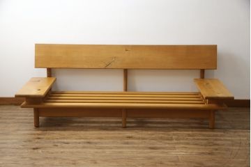 中古　飛騨産業　キツツキ　森のことば　両肘付きソファ3P(SN105SO)　木のぬくもりを感じる3人掛けソファ(三人掛け、トリプルソファ、アームソファ)(R-074938)