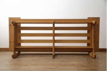 中古　飛騨産業　キツツキ　森のことば　両肘付きソファ3P(SN105SO)　木のぬくもりを感じる3人掛けソファ(三人掛け、トリプルソファ、アームソファ)(R-074938)