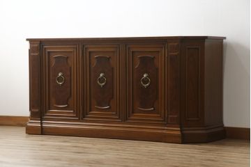 中古　美品　DREXEL HERITAGE(ドレクセルヘリテイジ)　FRANCESCA(フランチェスカ)　マホガニー　高級感あふれるクリデンザ(クレデンザ、収納棚、キャビネット、サイドボード)(定価約90万円)(R-074954)