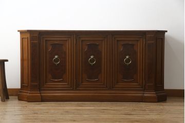 中古　美品　DREXEL HERITAGE(ドレクセルヘリテイジ)　FRANCESCA(フランチェスカ)　マホガニー　高級感あふれるクリデンザ(クレデンザ、収納棚、キャビネット、サイドボード)(定価約90万円)(R-074954)