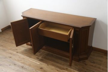 中古　美品　DREXEL HERITAGE(ドレクセルヘリテイジ)　FRANCESCA(フランチェスカ)　マホガニー　高級感あふれるクリデンザ(クレデンザ、収納棚、キャビネット、サイドボード)(定価約90万円)(R-074954)