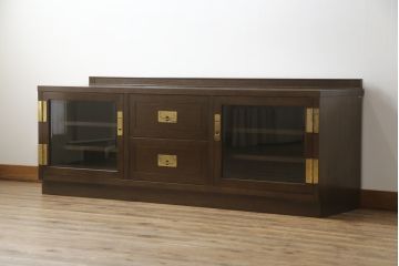 中古　美品　カリモク家具(karimoku)　domani(ドマーニ)　Morganton(モーガントン)　上品な佇まいのテレビ台(テレビボード、リビングボード、ローボード、収納棚、戸棚)(R-074960)