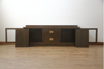 中古　美品　カリモク家具(karimoku)　domani(ドマーニ)　Morganton(モーガントン)　上品な佇まいのテレビ台(テレビボード、リビングボード、ローボード、収納棚、戸棚)(R-074960)