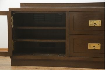 中古　美品　カリモク家具(karimoku)　domani(ドマーニ)　Morganton(モーガントン)　上品な佇まいのテレビ台(テレビボード、リビングボード、ローボード、収納棚、戸棚)(R-074960)