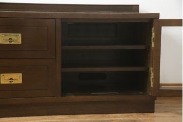中古　美品　カリモク家具(karimoku)　domani(ドマーニ)　Morganton(モーガントン)　上品な佇まいのテレビ台(テレビボード、リビングボード、ローボード、収納棚、戸棚)(R-074960)