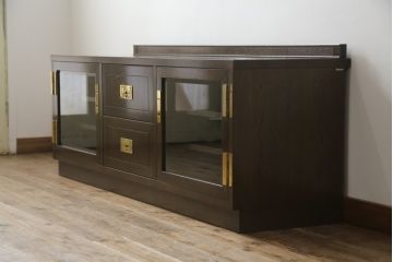 中古　美品　カリモク家具(karimoku)　domani(ドマーニ)　Morganton(モーガントン)　上品な佇まいのテレビ台(テレビボード、リビングボード、ローボード、収納棚、戸棚)(R-074960)