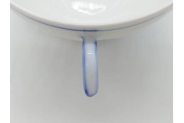 デンマーク　ROYAL COPENHAGEN(ロイヤルコペンハーゲン)　ブルーフルーテッド　ハーフレース　プレイン　洗練されたデザインが優美な印象を与えるティーカップ&ソーサー・クリーマーセット(C&S、ミルクポット、ミルクジャー、洋食器)(R-074975)