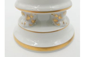 ドイツ　マイセン　Meissen　金彩　ブルーフラワー　青い花と昆虫　藍色の濃淡で表現されたデザインが素敵なベース&小物入れ(花瓶、ミニベース、花入れ、蓋物、ボンボニエール、キャンディーポット)(R-074977)