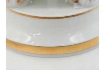 ドイツ　マイセン　Meissen　金彩　ブルーフラワー　青い花と昆虫　藍色の濃淡で表現されたデザインが素敵なベース&小物入れ(花瓶、ミニベース、花入れ、蓋物、ボンボニエール、キャンディーポット)(R-074977)